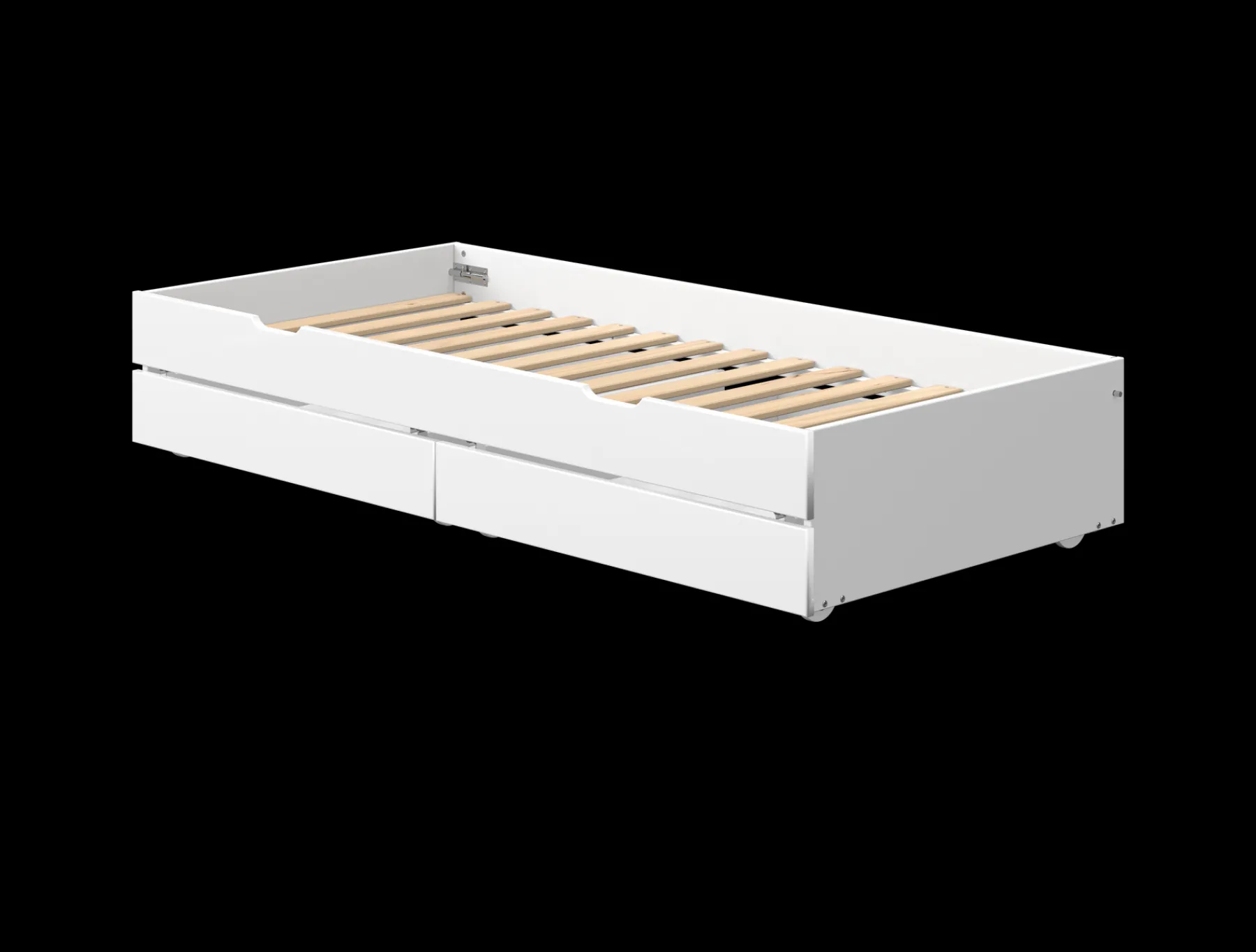 FLEXA Ausziehbett mit 2 Schubladen White Discount