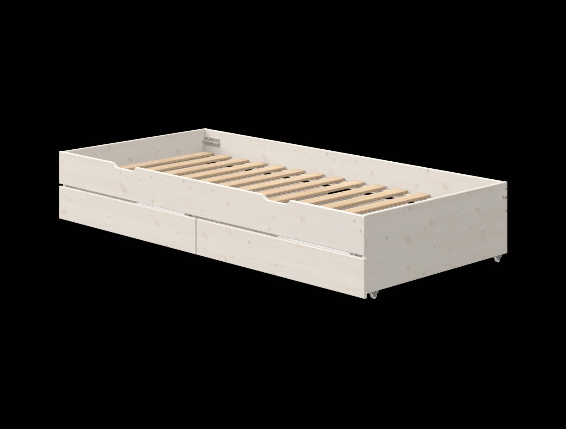 FLEXA Ausziehbett mit 2 Schubladen Whitewashedpine Clearance