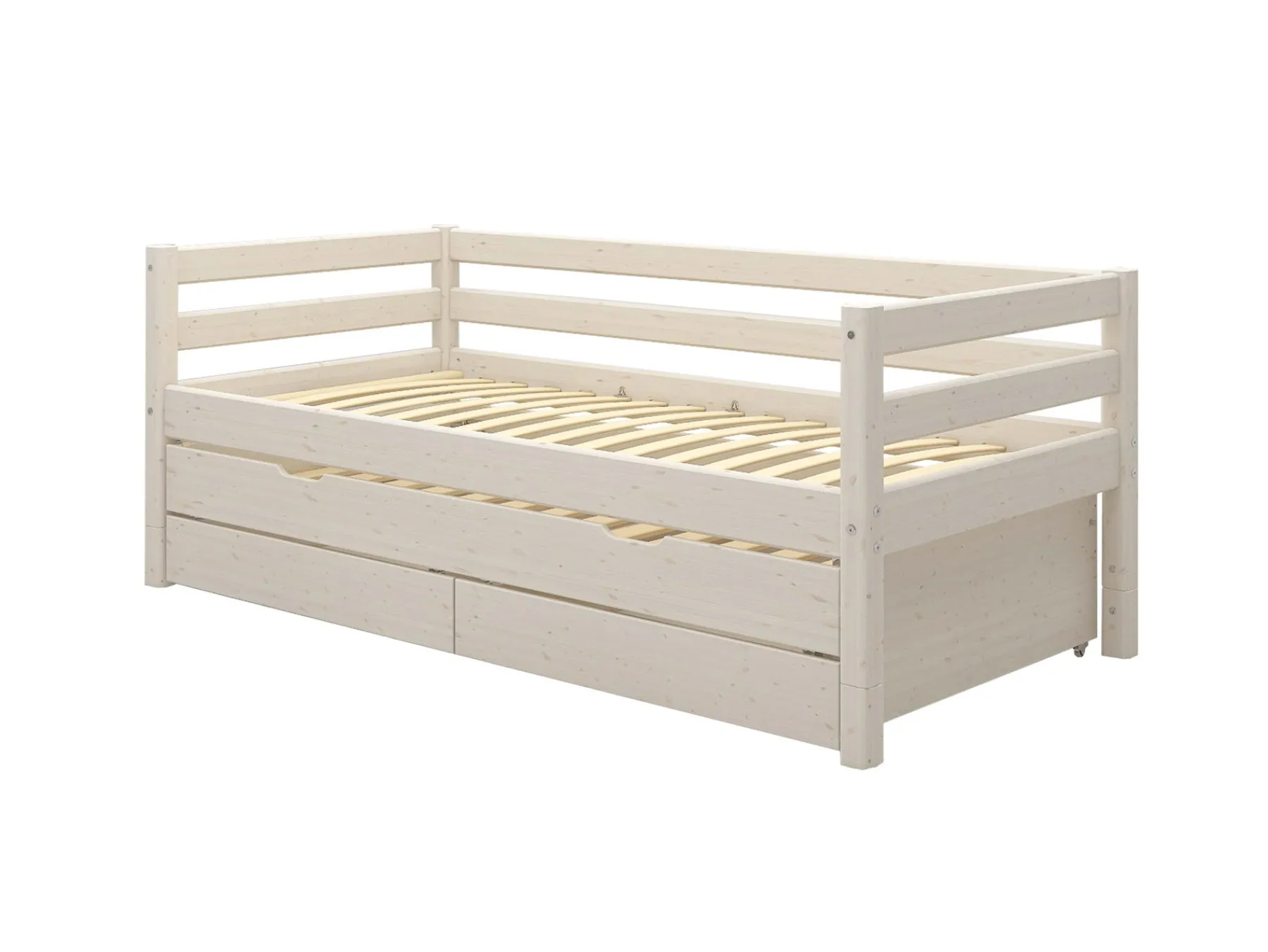 FLEXA Ausziehbett und 2 Schubladen Whitewashedpine Hot