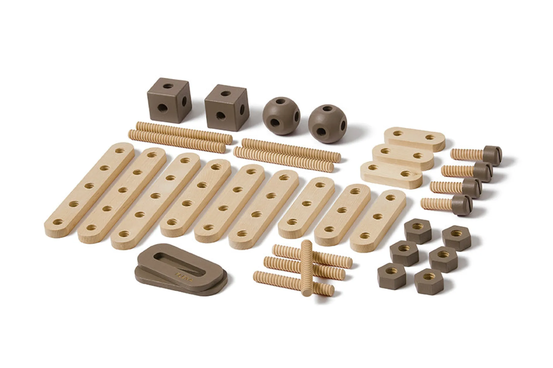 FLEXA Bau-Set Dustybrown/birchplywood New