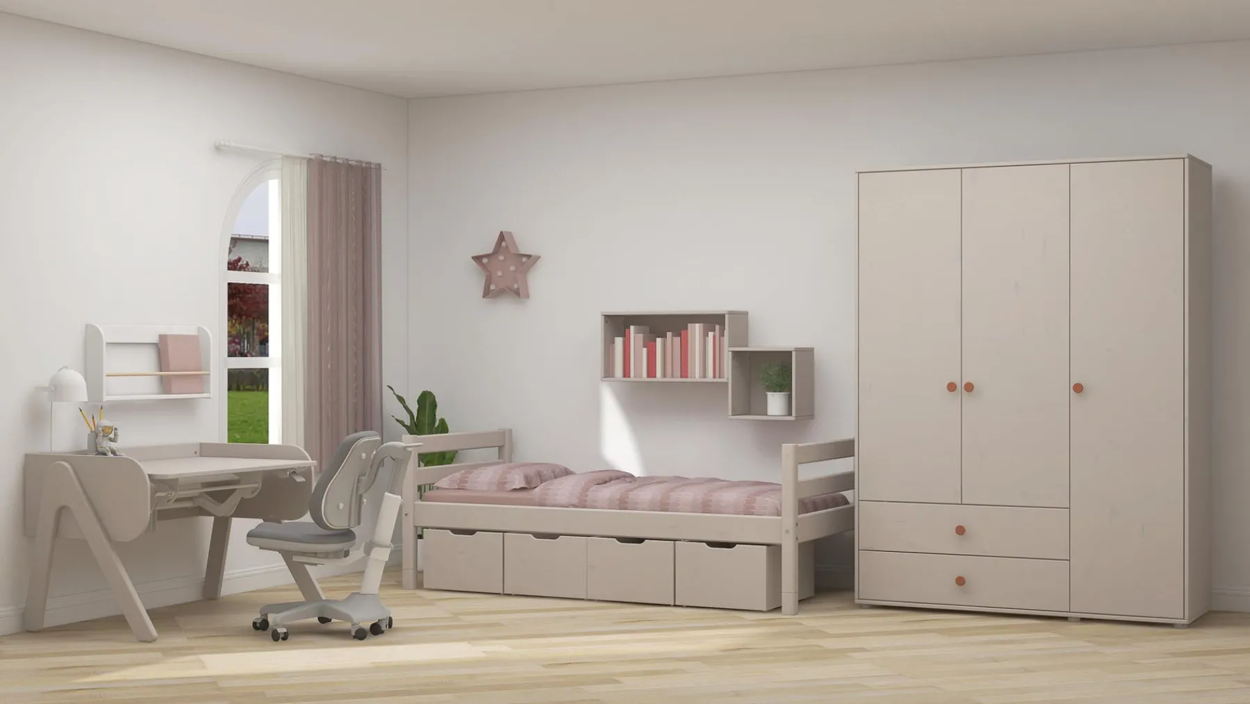 FLEXA Bücherregal Greywashedpine Discount