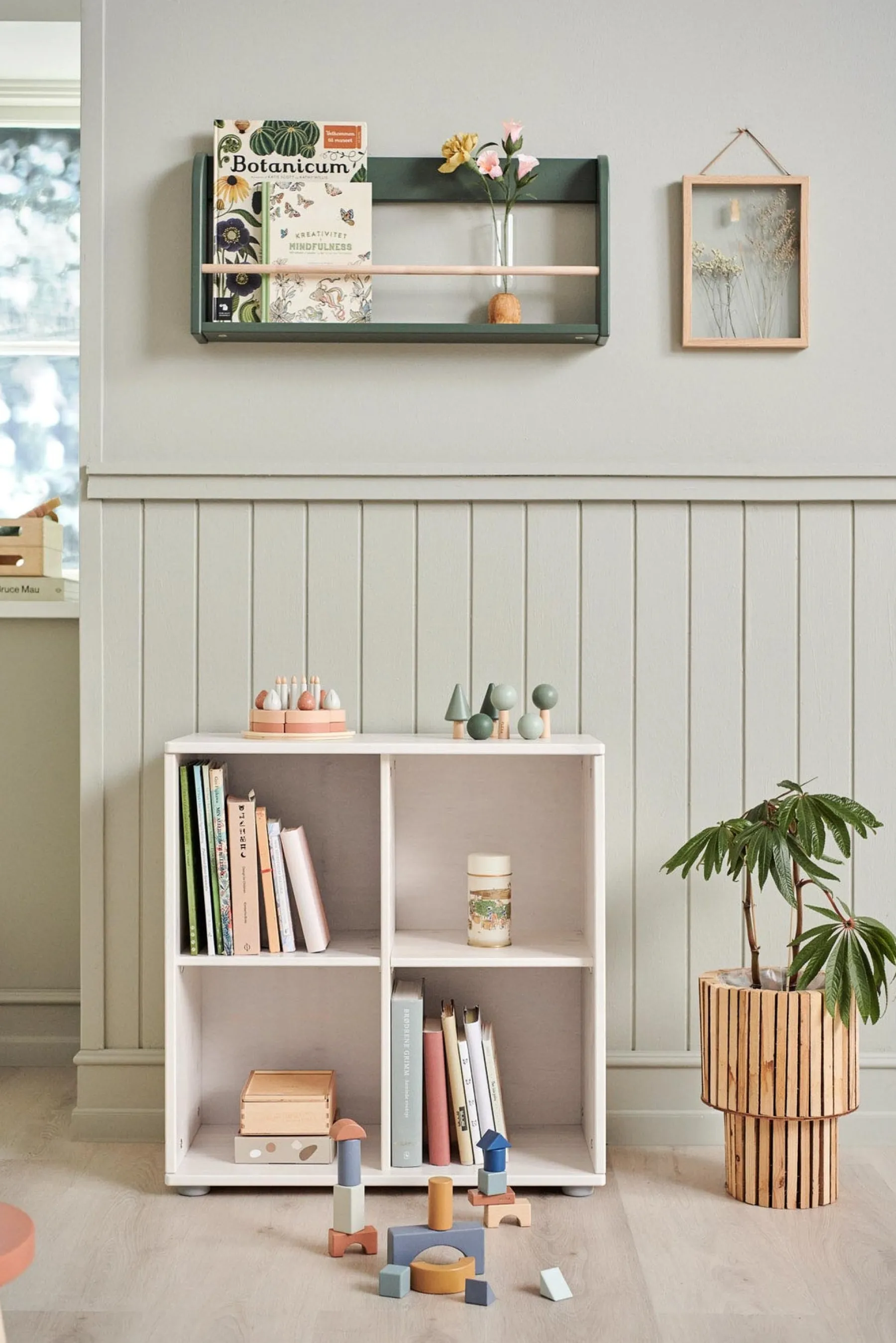 FLEXA Bücherregal, 4 Fächer Whitewashedpine Outlet