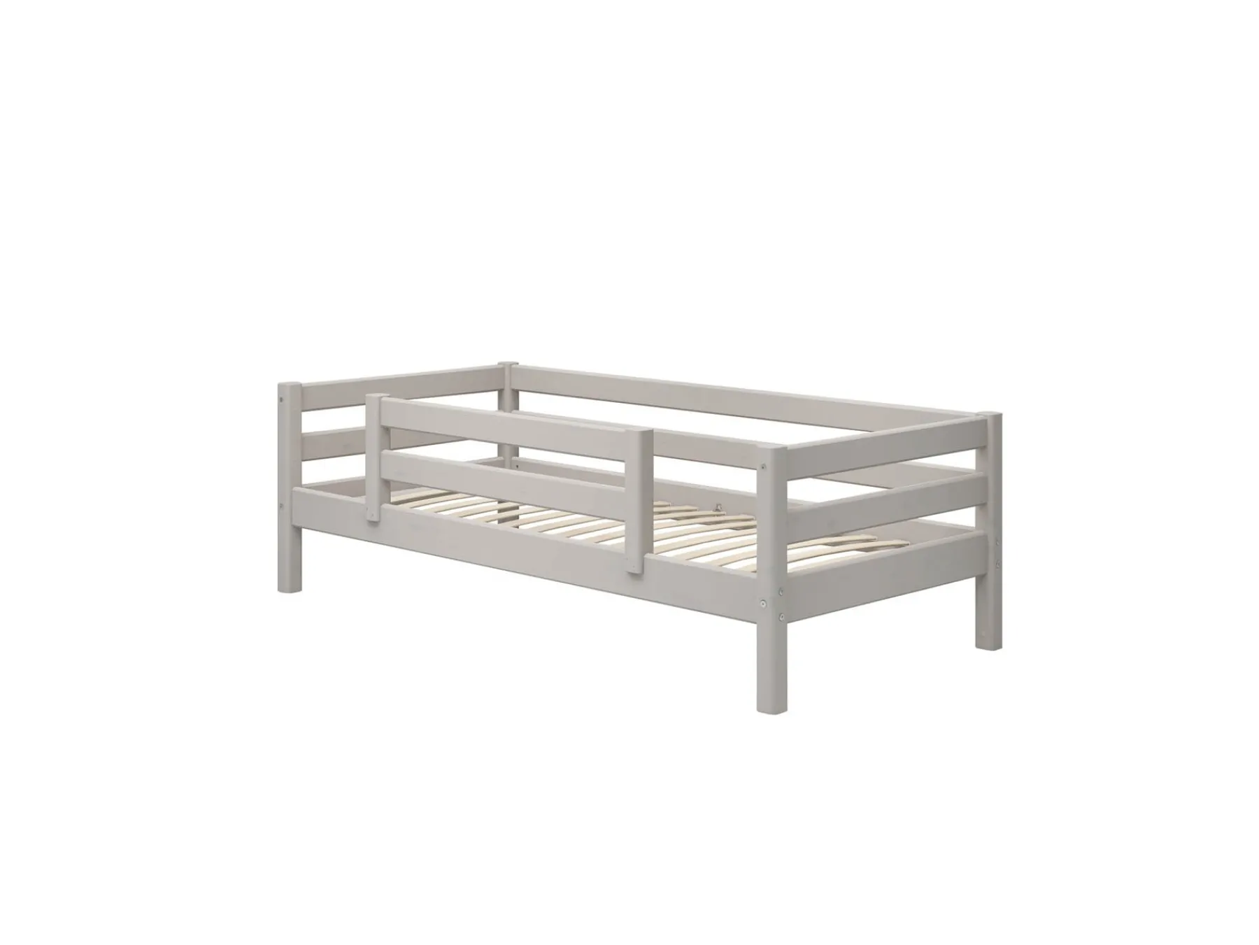 FLEXA Einzelbett m. halber Absturzsicherung Greywashedpine New