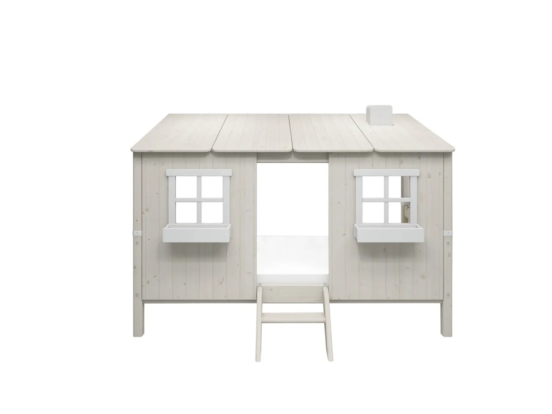 FLEXA Einzelbett mit Classic-Haus White/whitewashedpine Store