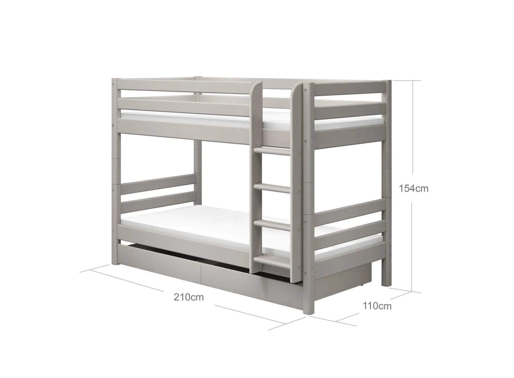 FLEXA Etagenbett mit senkrechter Leiter Greywashedpine Shop