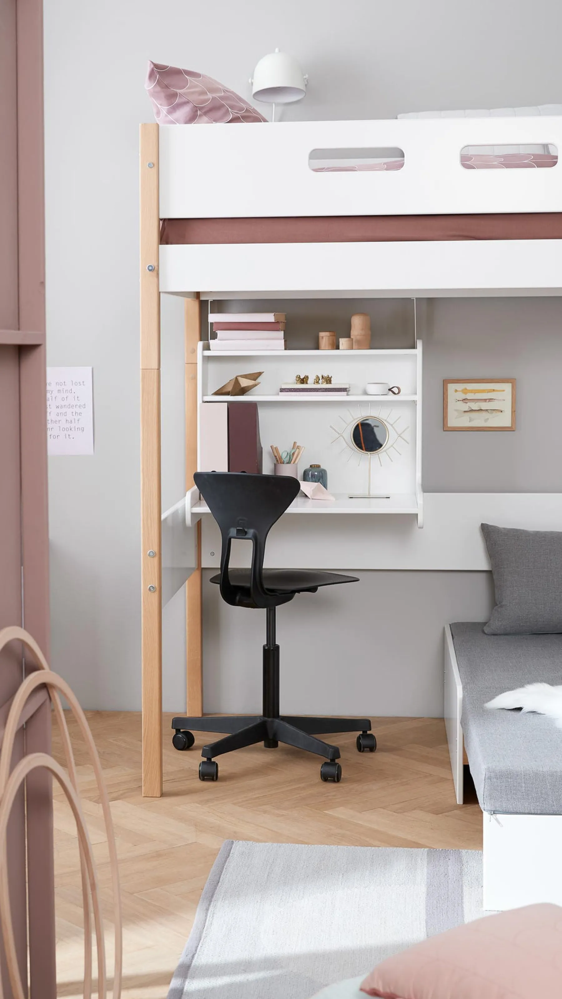 FLEXA Hängeschreibtisch mit Regal White Outlet