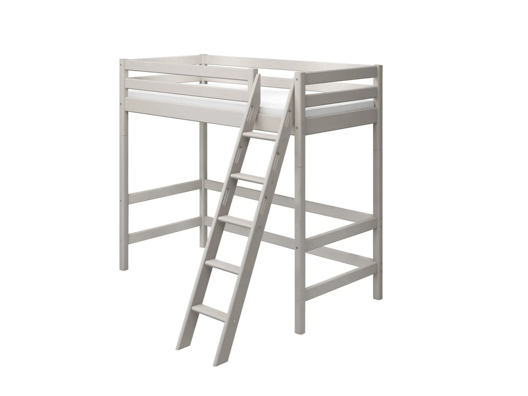 FLEXA Hochbett mit Schrägleiter Greywashedpine Fashion