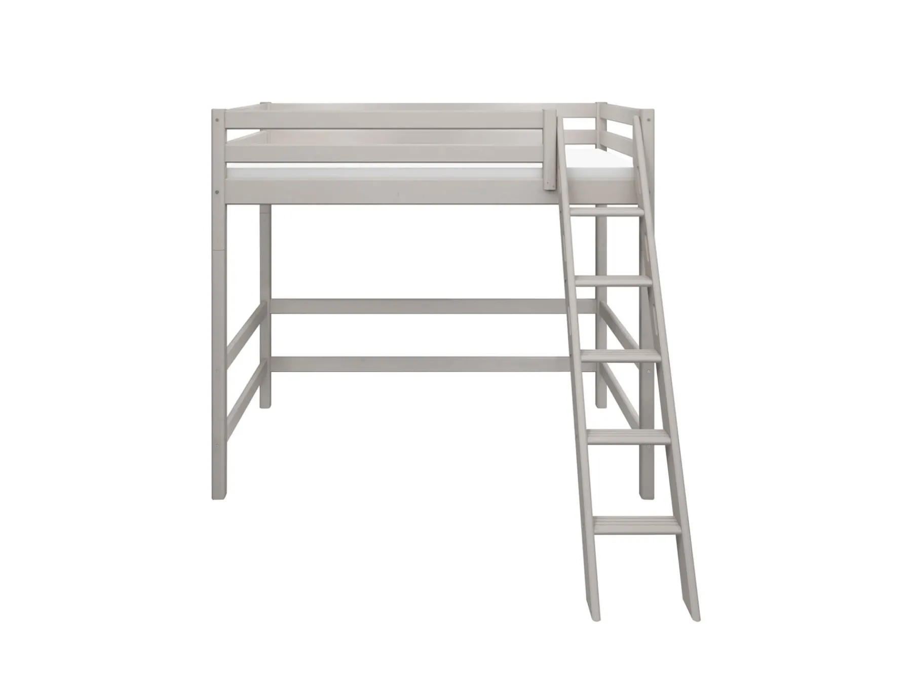 FLEXA Hochbett mit Schrägleiter Greywashedpine Fashion