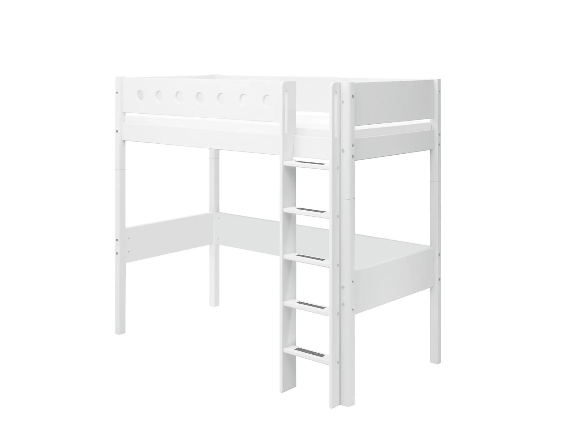 FLEXA Hochbett mit senkrechter Leiter White Outlet