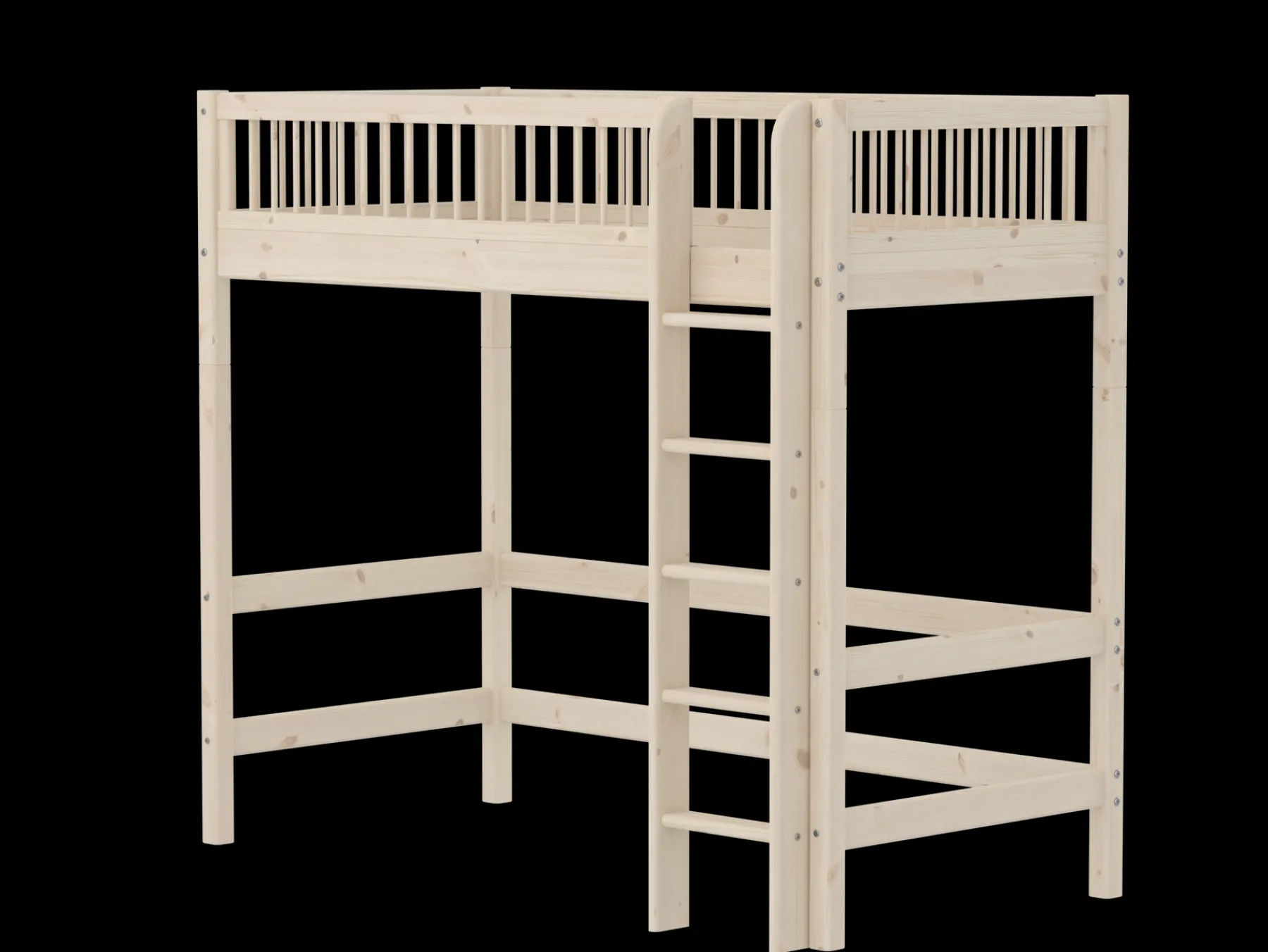 FLEXA Hochbett mit senkrechter Leiter Pine Shop