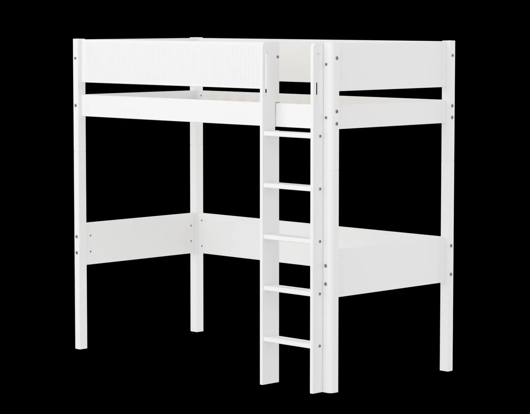 FLEXA Hochbett mit senkrechter Leiter White Outlet