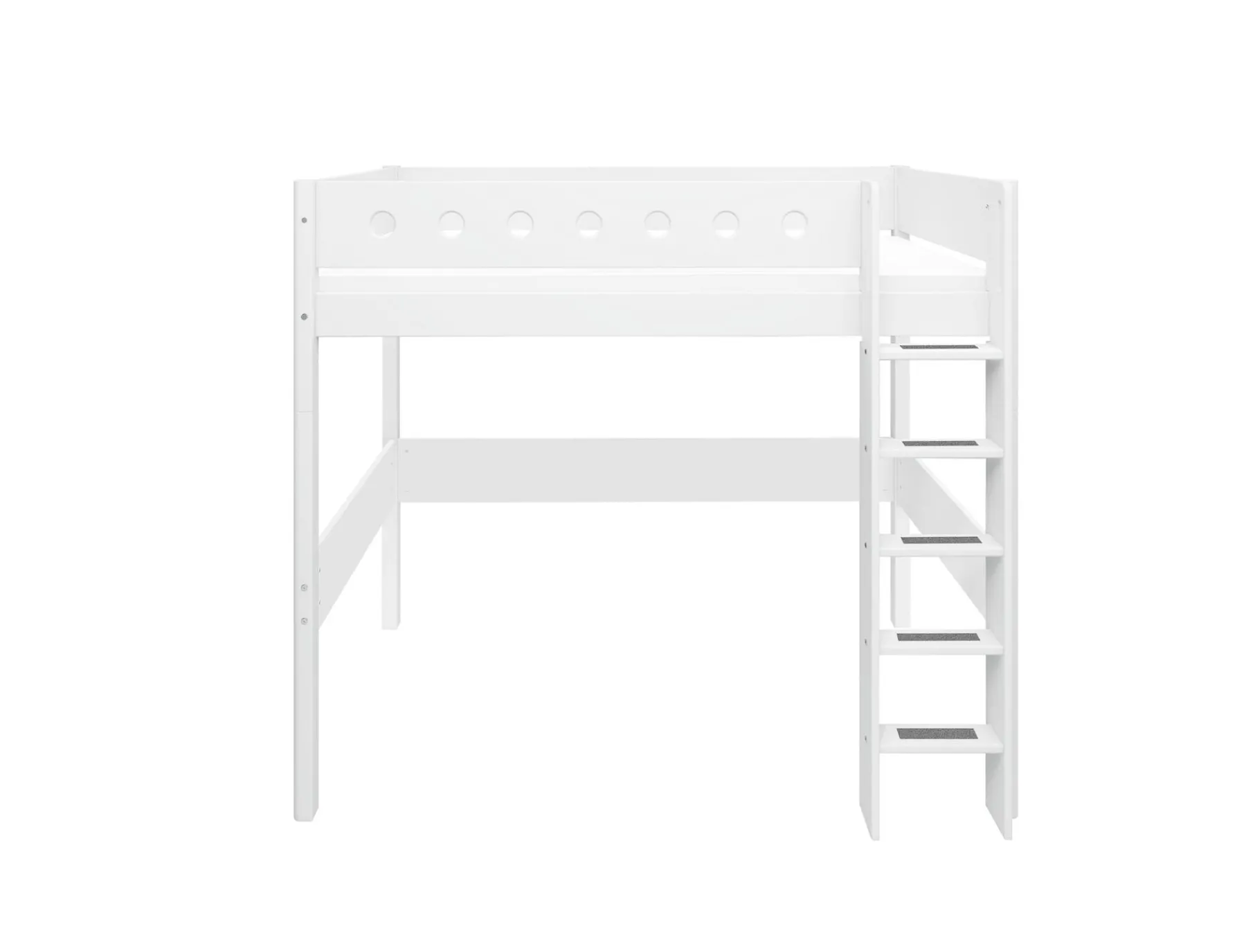FLEXA Hochbett mit senkrechter Leiter White Outlet