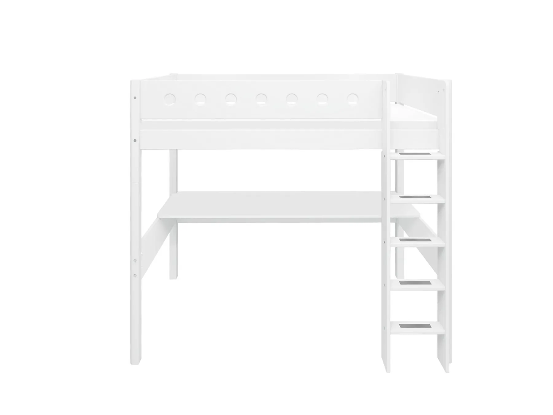 FLEXA Hochbett mit senkrechter Leiter White Cheap