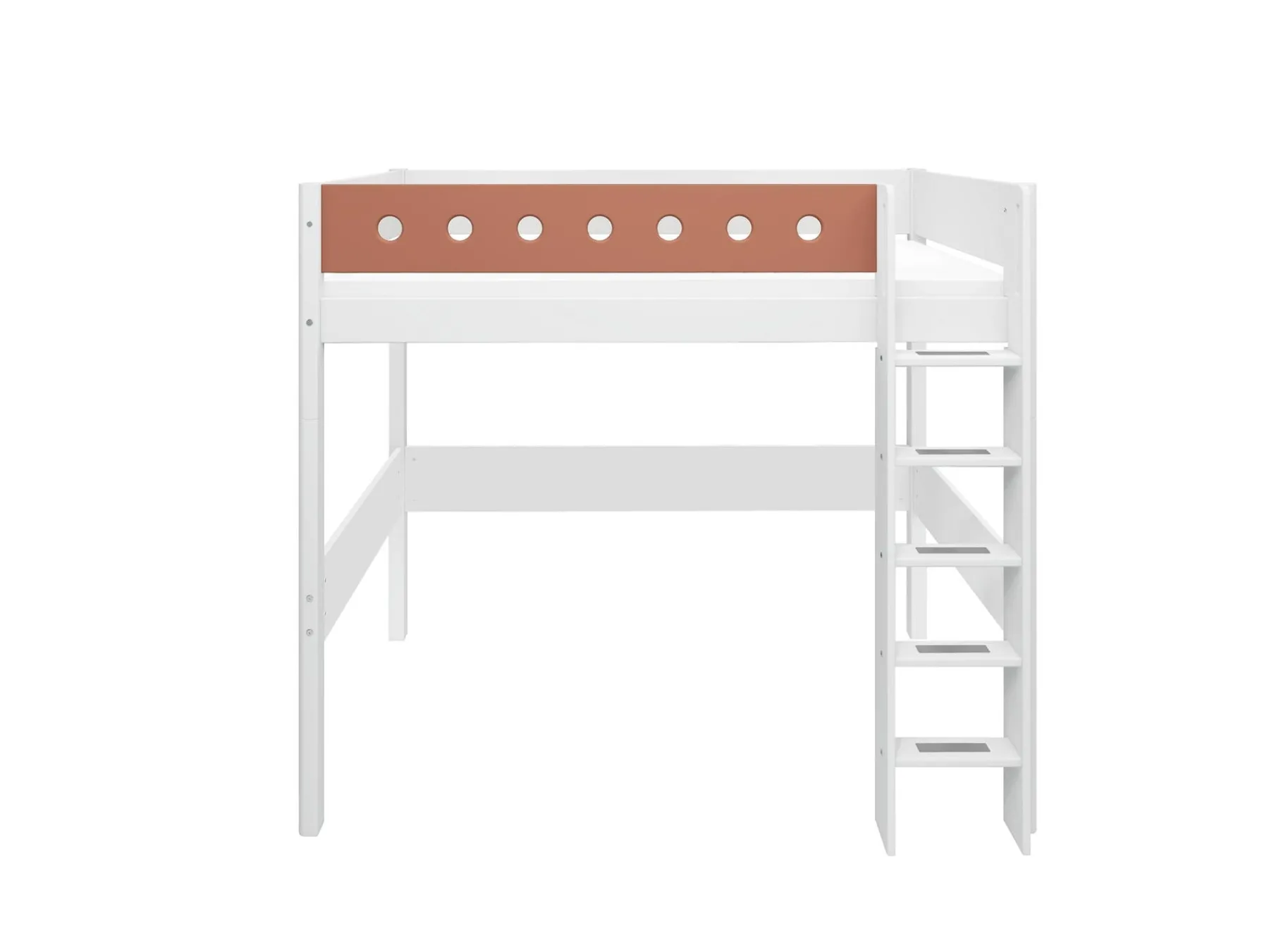 FLEXA Hochbett mit senkrechter Leiter White/blush Best Sale