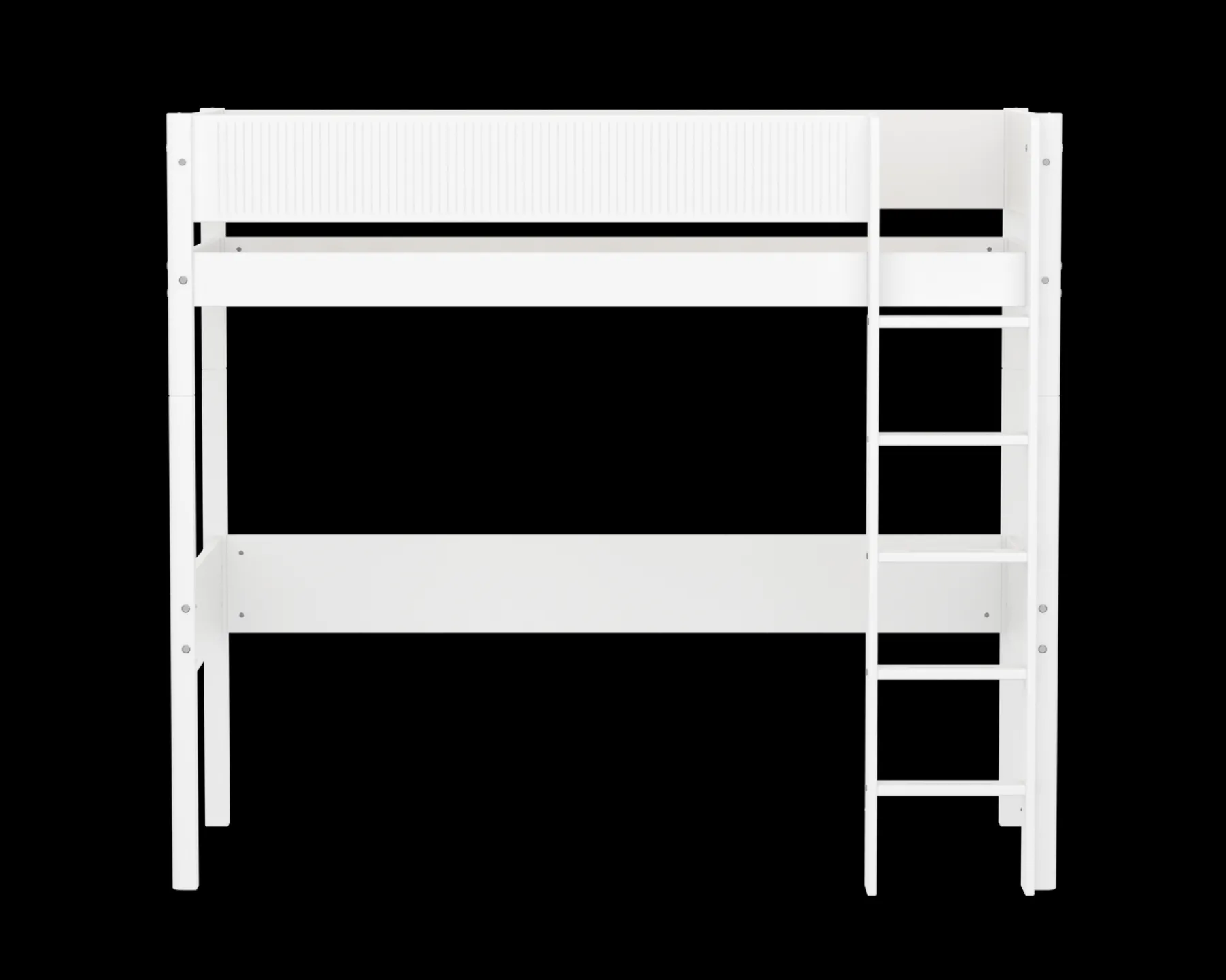 FLEXA Hochbett mit senkrechter Leiter White Outlet