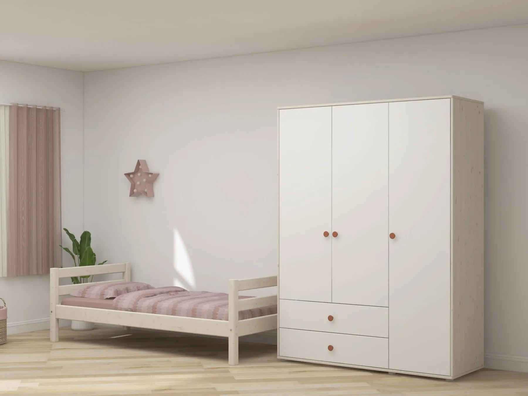 FLEXA Kleiderschrank Lightblush/whitewashedpine Best Sale
