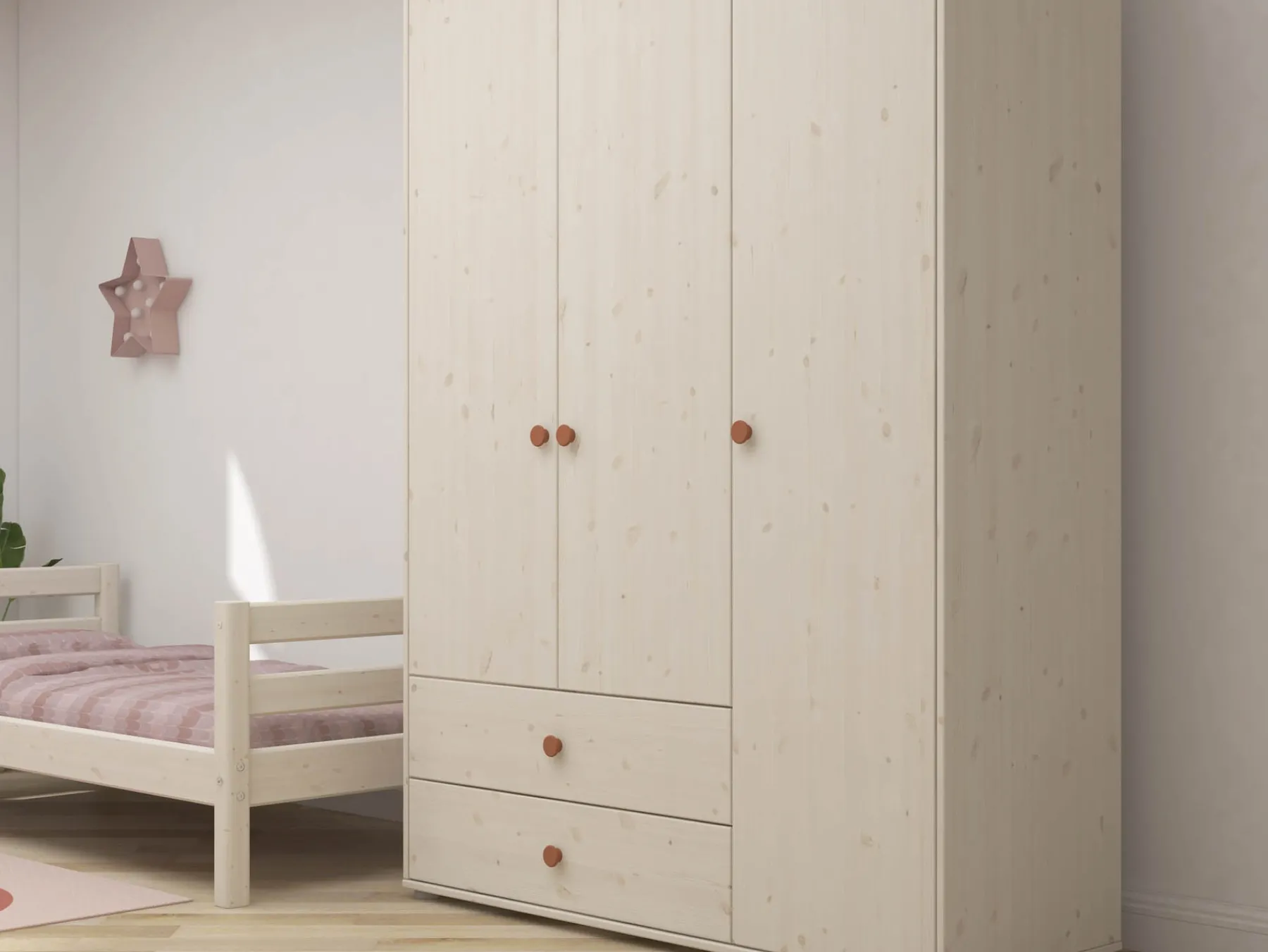 FLEXA Kleiderschrank Lightblush/whitewashedpine Best Sale