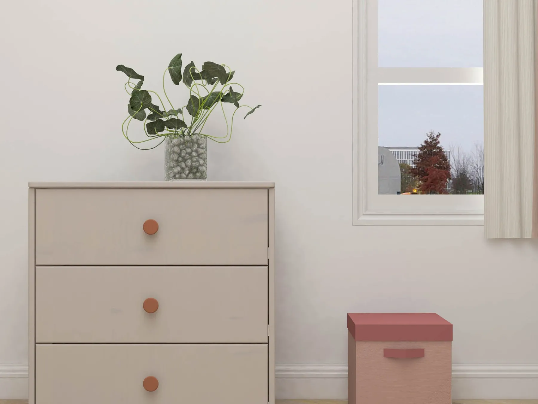 FLEXA Kommode mit 3 Schubladen Lightblush/greywashedpine Store