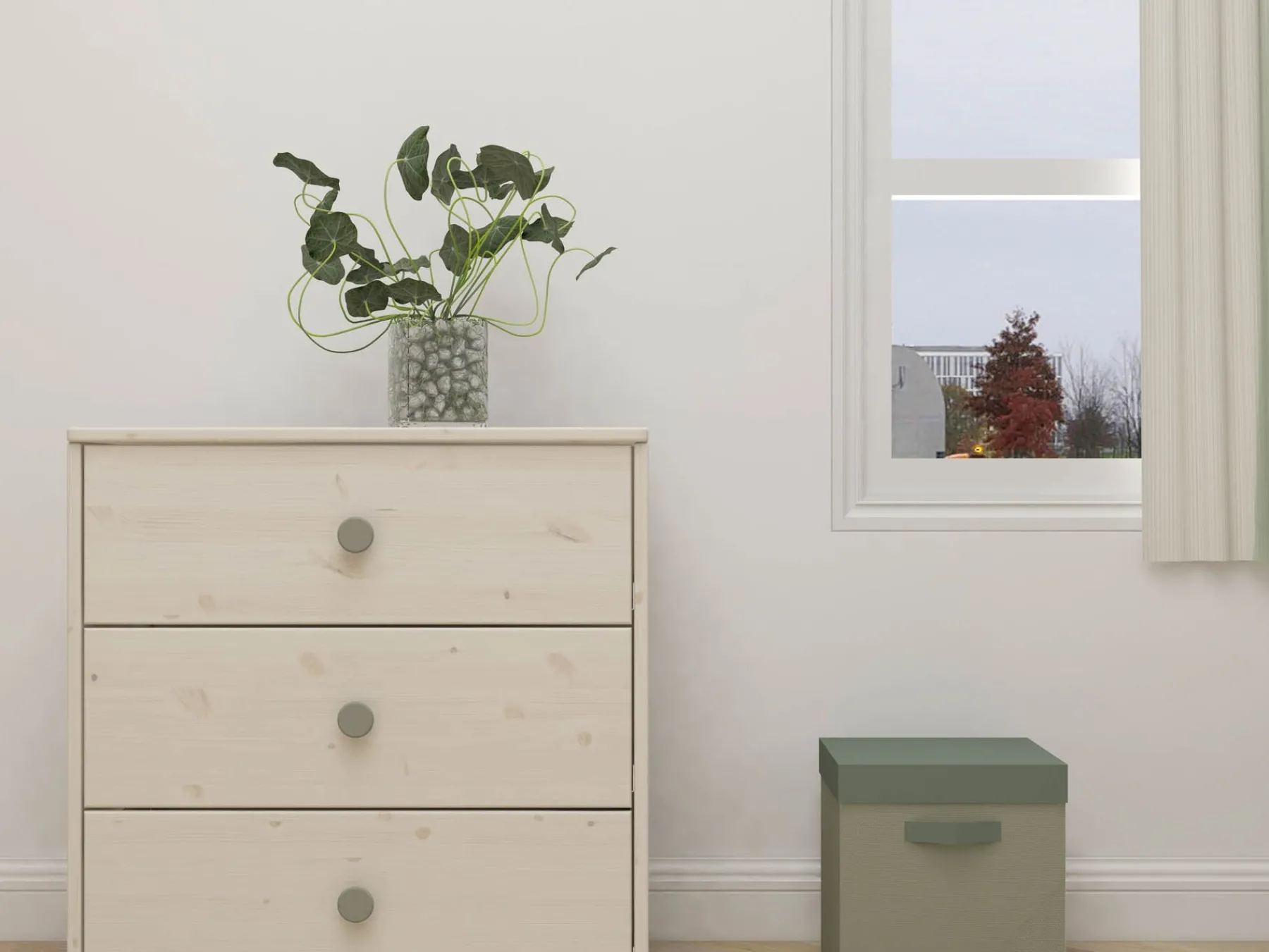 FLEXA Kommode mit 3 Schubladen Naturalgreen/whitewashedpine Best Sale