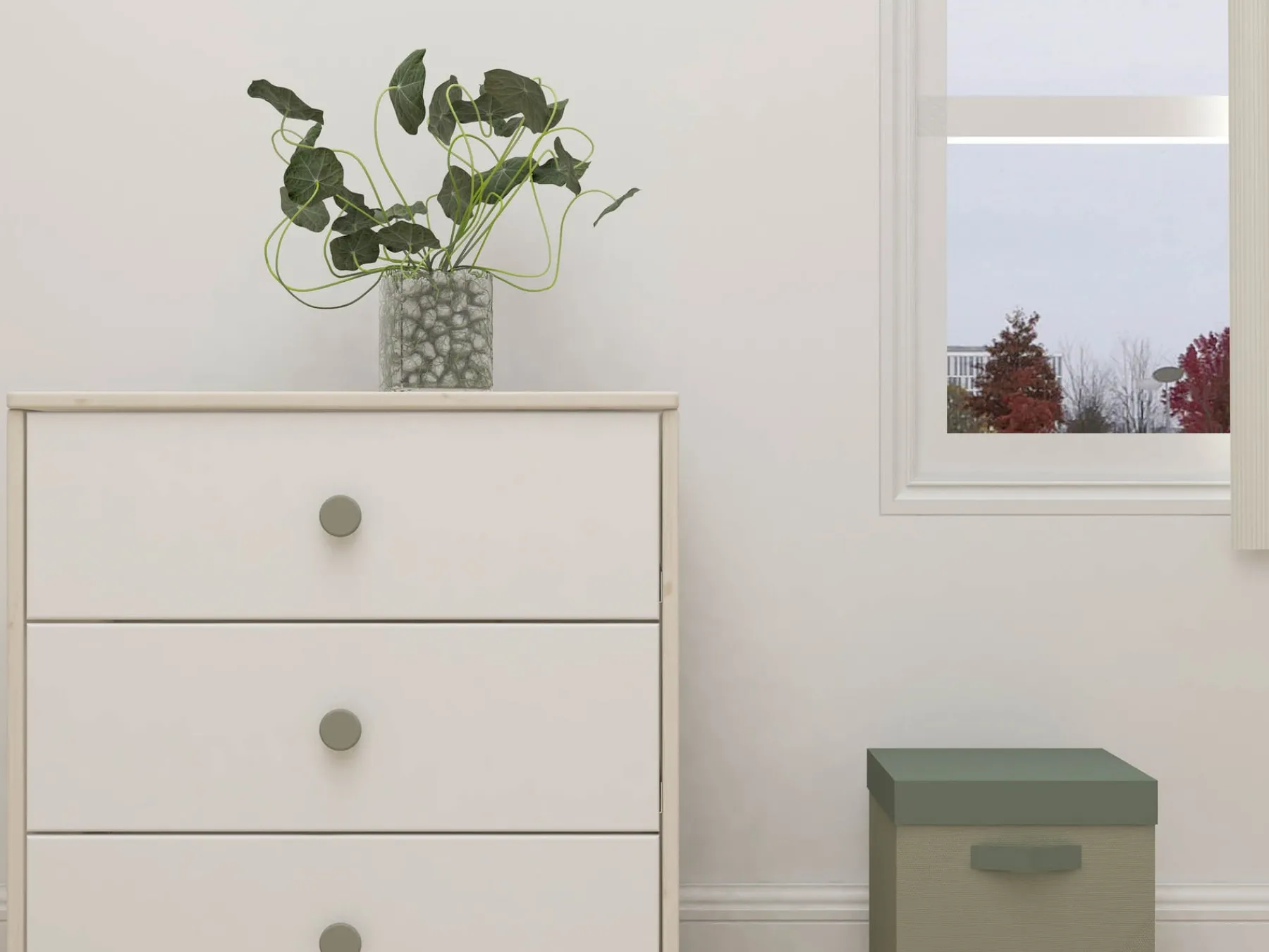 FLEXA Kommode mit 3 Schubladen Naturalgreen/whitewashedpine Best Sale