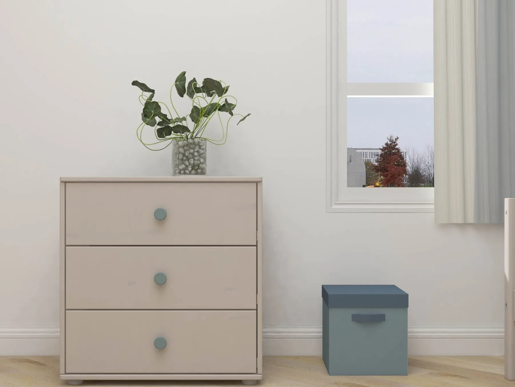 FLEXA Kommode mit 3 Schubladen Lightteal/greywashedpine Flash Sale