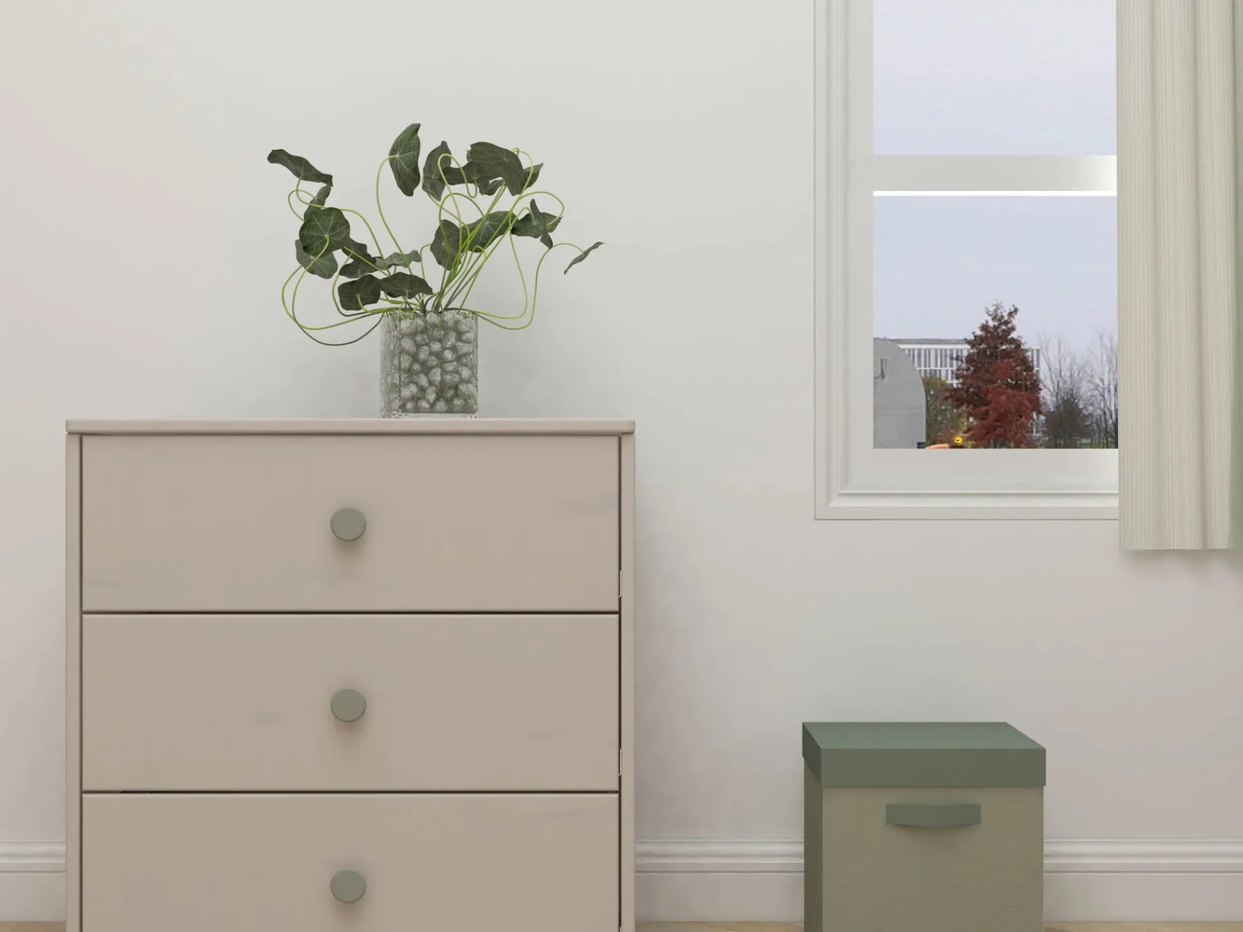FLEXA Kommode mit 3 Schubladen Naturalgreen/greywashedpine Discount