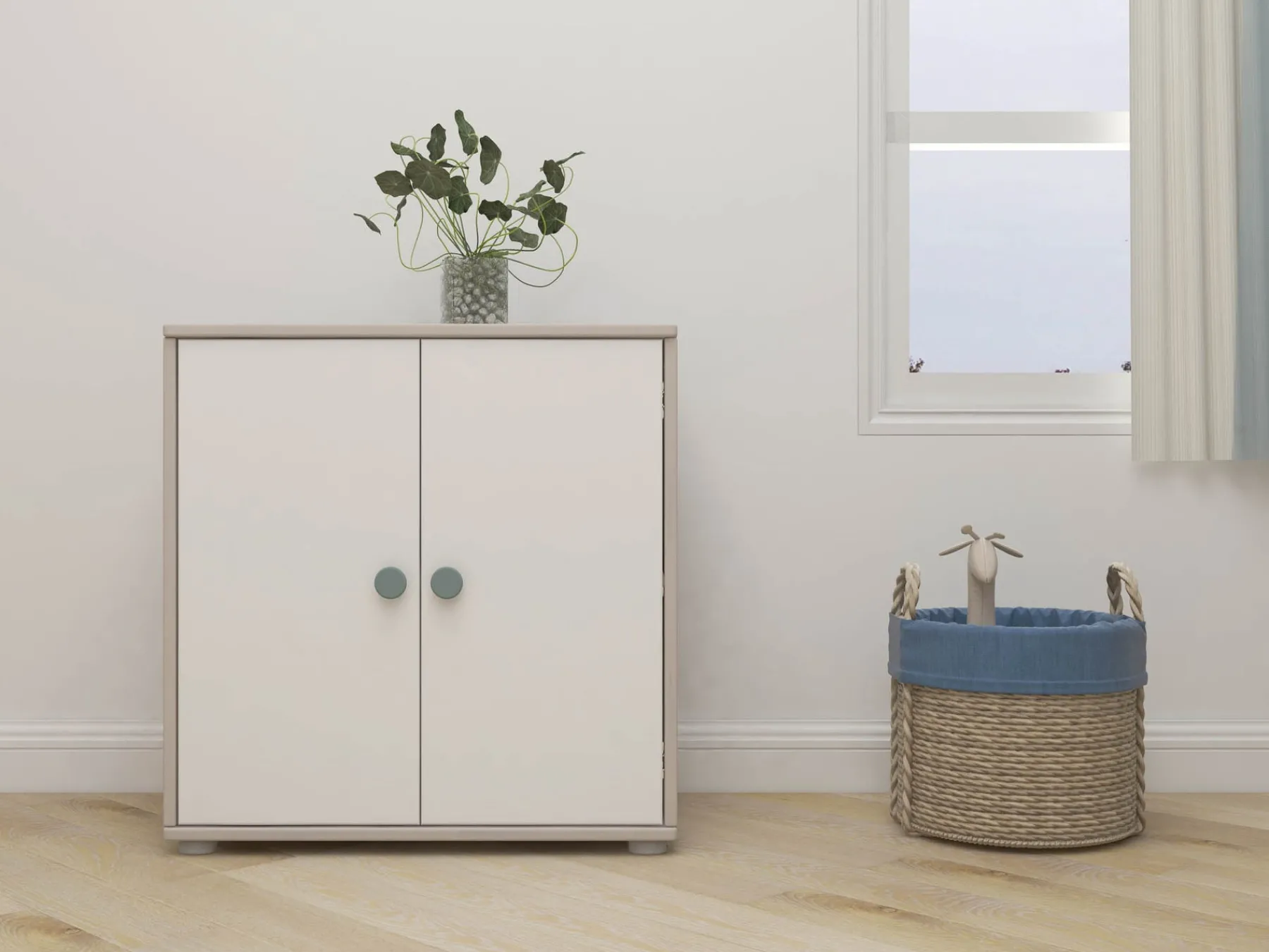 FLEXA Schrank Lightteal/greywashedpine New