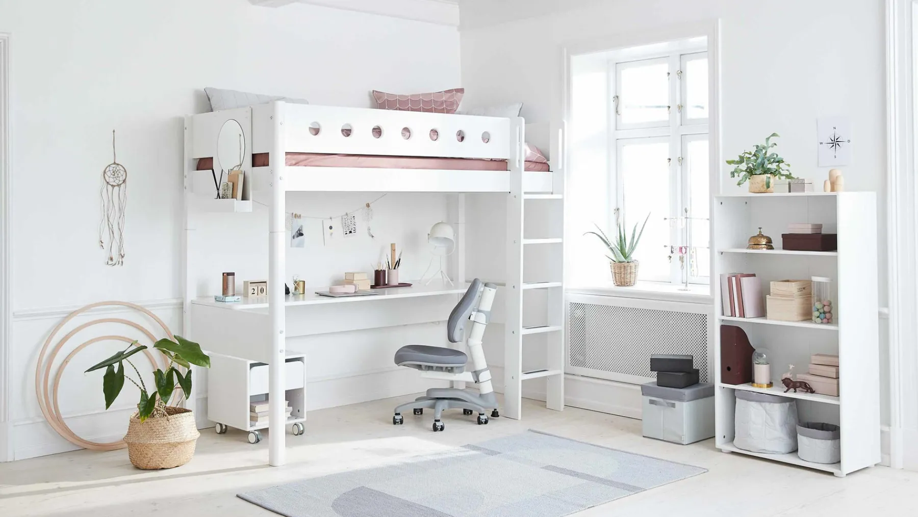 FLEXA Schreibtisch für Hochbett White Store