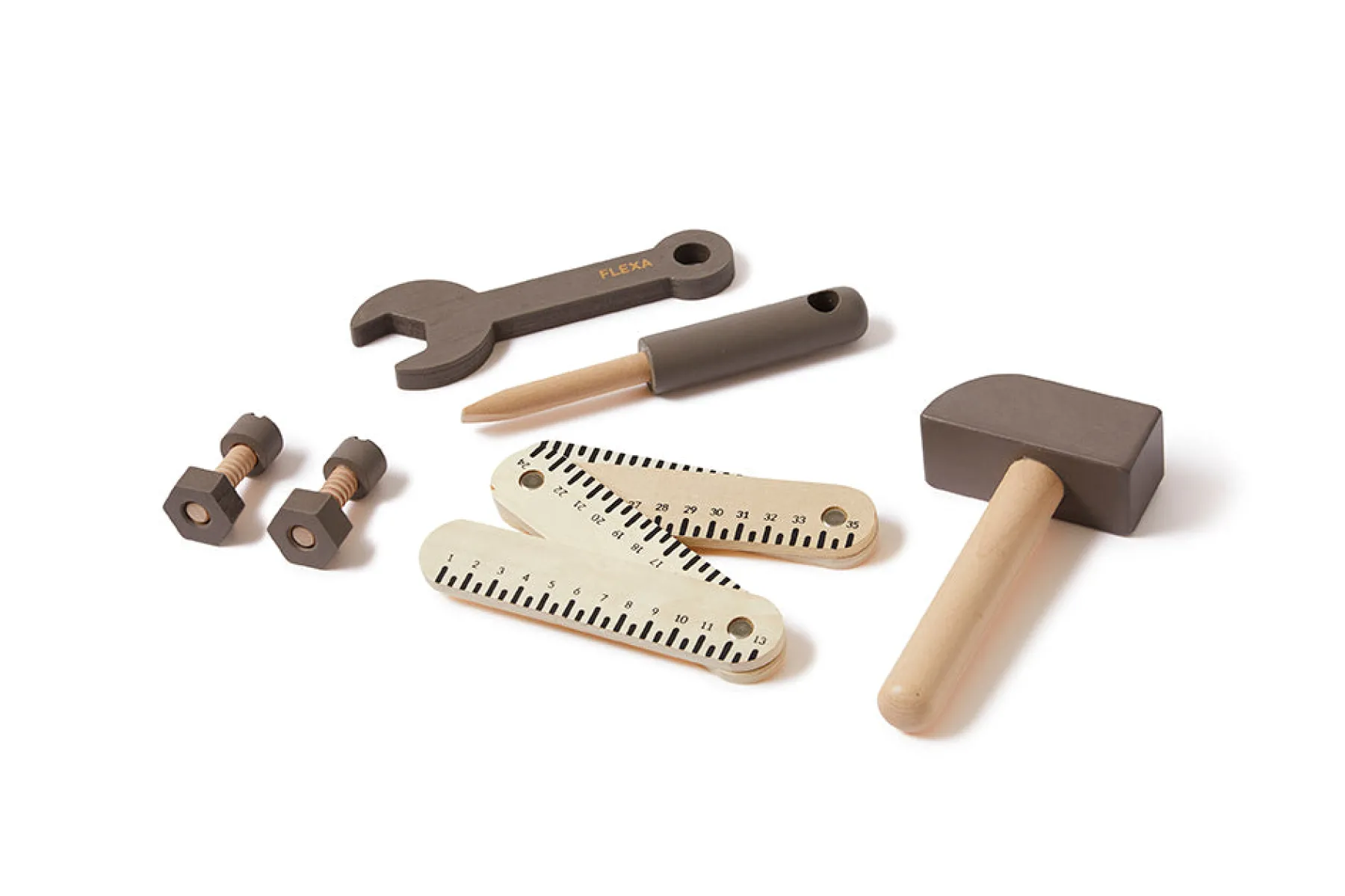 FLEXA Werkzeug-Set Dustybrown/birchplywood Discount