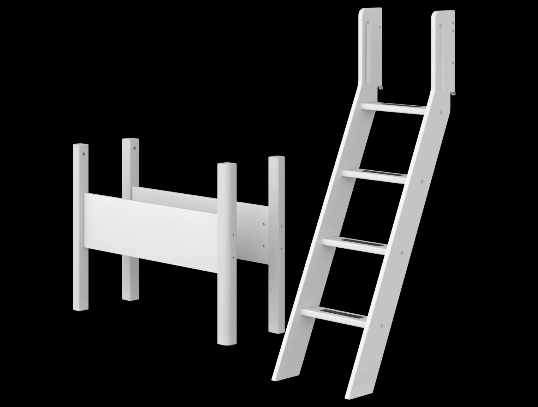 FLEXA - Schrägleiter und Pfosten für mittelhohes Bett White Cheap