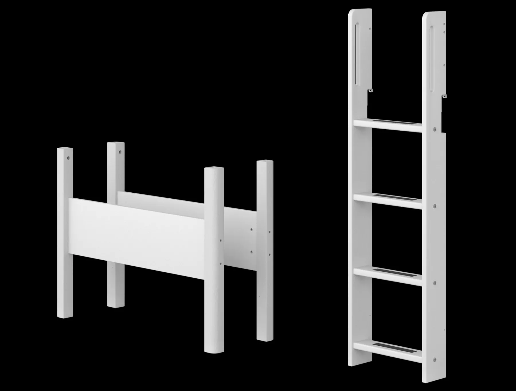 FLEXA - Senkrechte Leiter und Pfosten für mittelhohes Bett White Sale