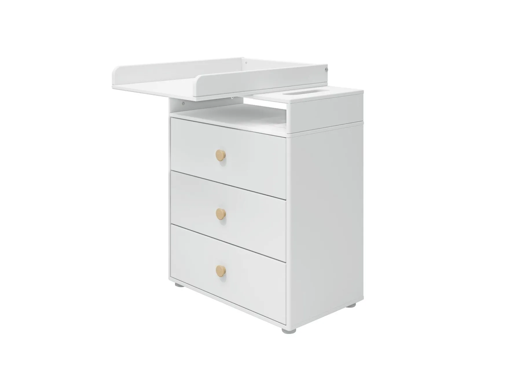 FLEXA Wickeltisch, 3 Schubladen White/oak Cheap
