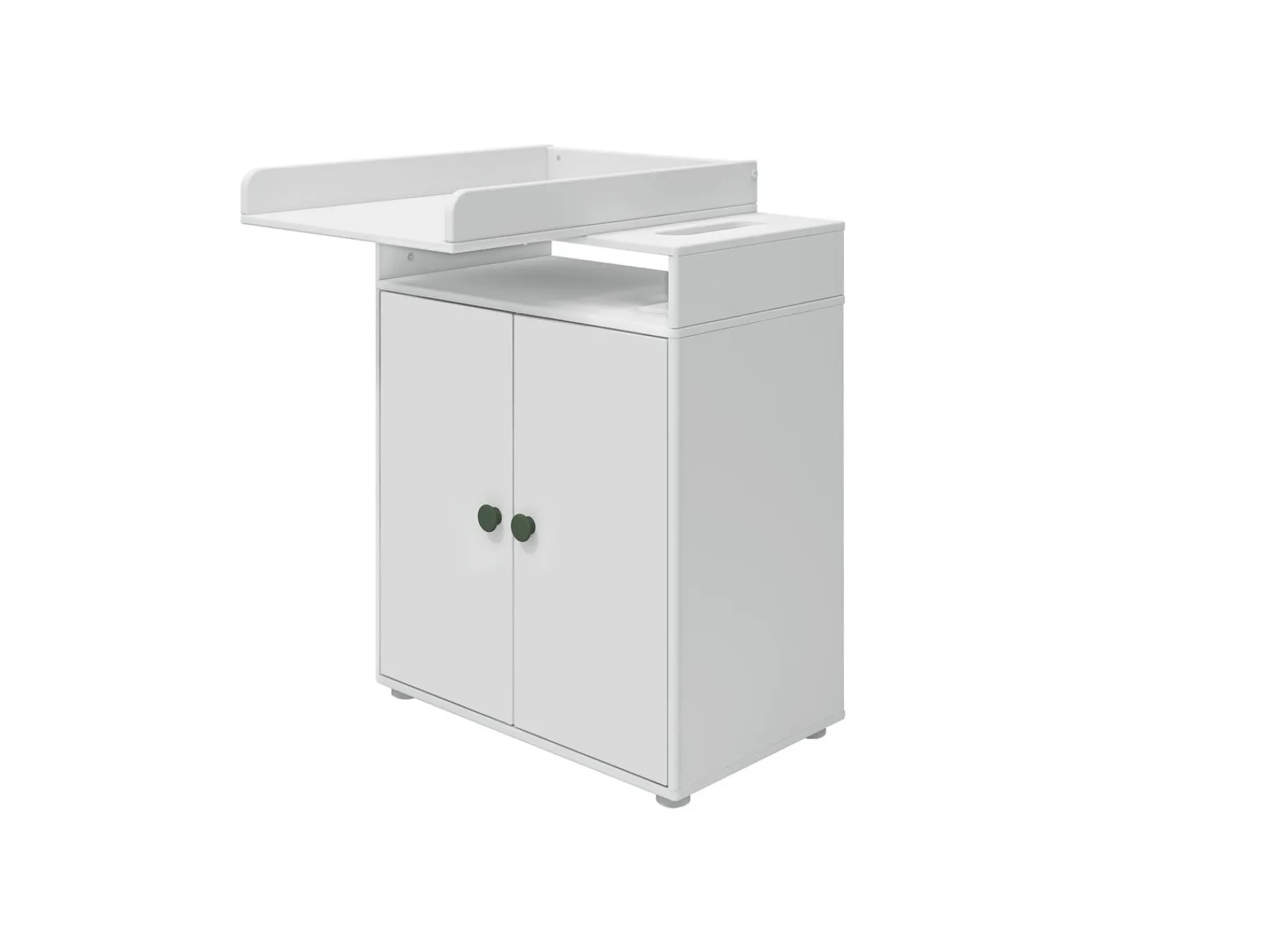 FLEXA Wickeltisch, 2 Türen White/deepgreen Hot